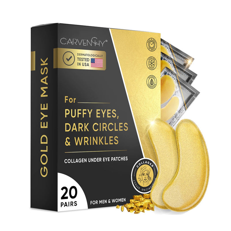 Eye Bag Removal Wrinkle Lifting And Tightening 24K Gold Eye Mask Patch - GlowSpire