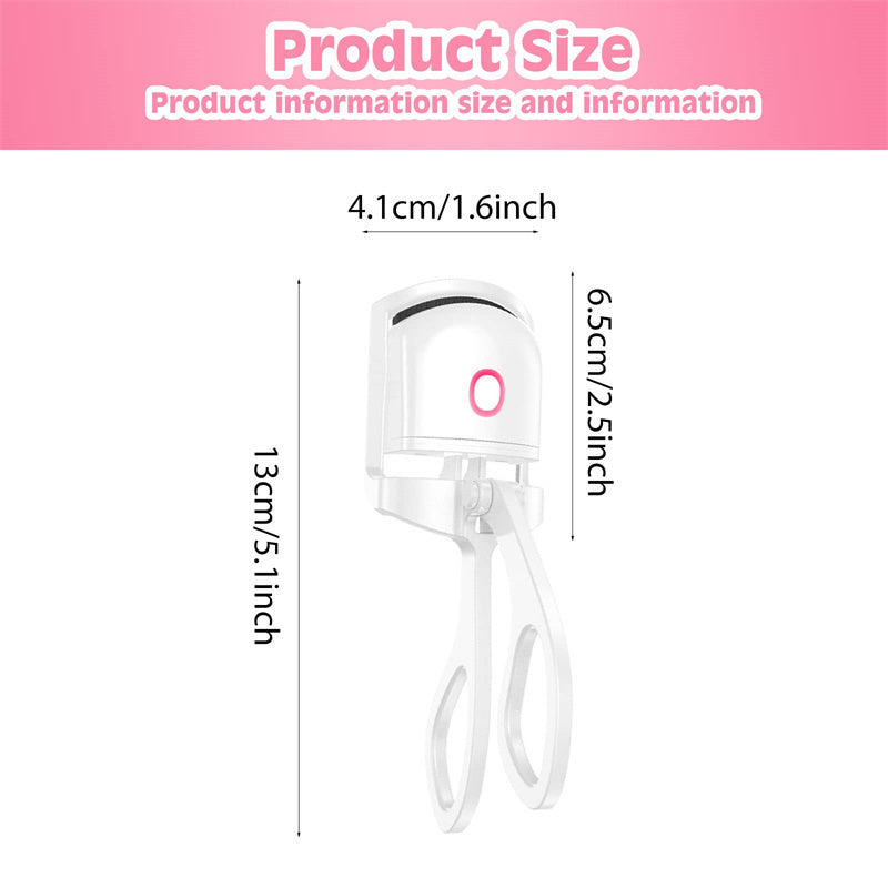Heated Eyelash Curler Electric Temperature Control Mini Eyelash Curler Electric Portable Charging - GlowSpire