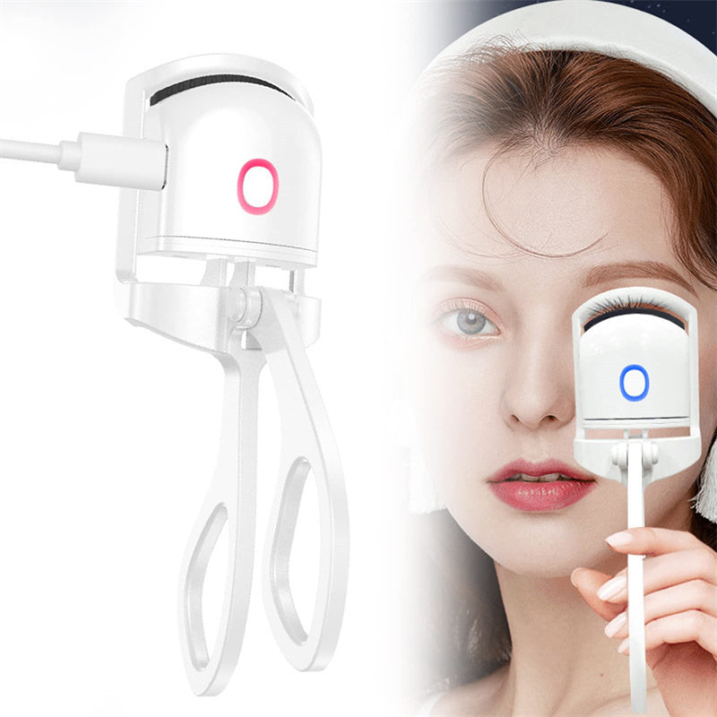 Heated Eyelash Curler Electric Temperature Control Mini Eyelash Curler Electric Portable Charging - GlowSpire