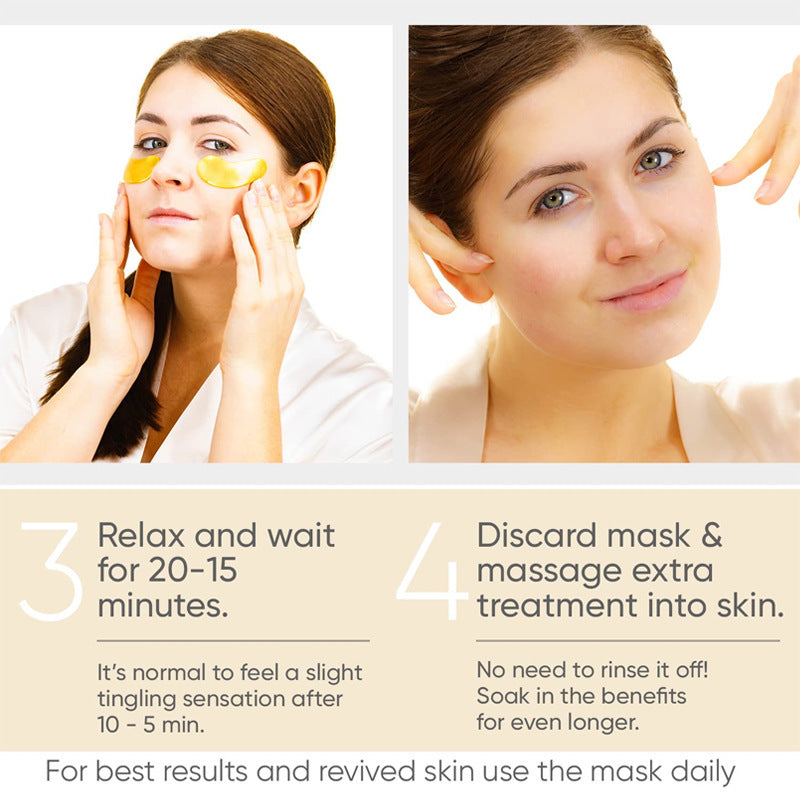 Eye Bag Removal Wrinkle Lifting And Tightening 24K Gold Eye Mask Patch - GlowSpire