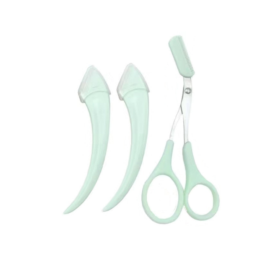 Eyebrow Trimming Knife With Comb Curved Moon Small Beauty Supplies Gadgets - GlowSpire