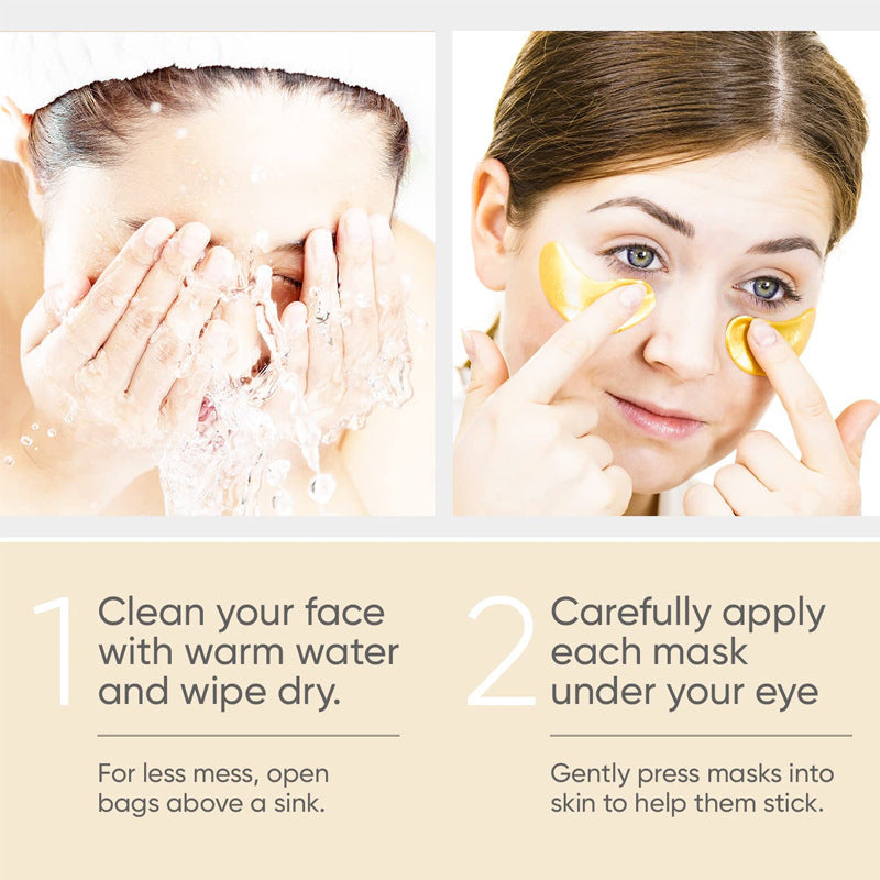 Eye Bag Removal Wrinkle Lifting And Tightening 24K Gold Eye Mask Patch - GlowSpire
