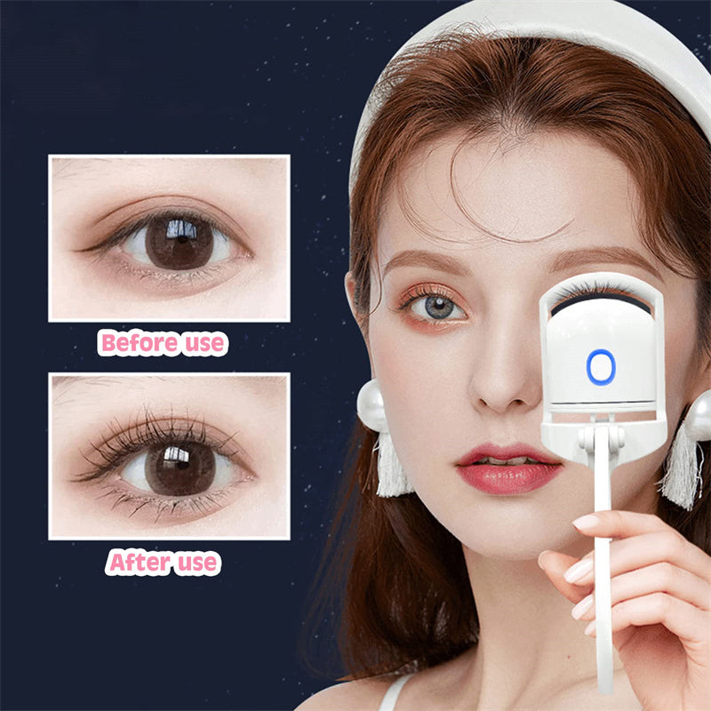 Heated Eyelash Curler Electric Temperature Control Mini Eyelash Curler Electric Portable Charging - GlowSpire