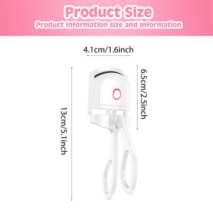 Heated Eyelash Curler Electric Temperature Control Mini Eyelash Curler Electric Portable Charging - GlowSpire